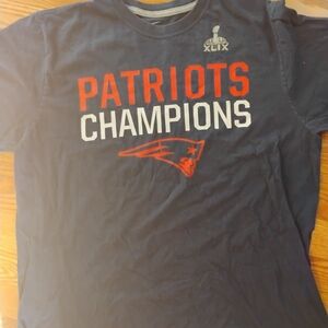 Nike Navy and Orange T-Shirt